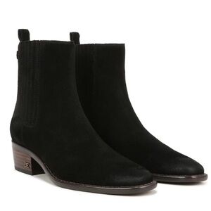 Sam Edelman Black Suede Bronson Chelsea Booties - Size 7 🎒